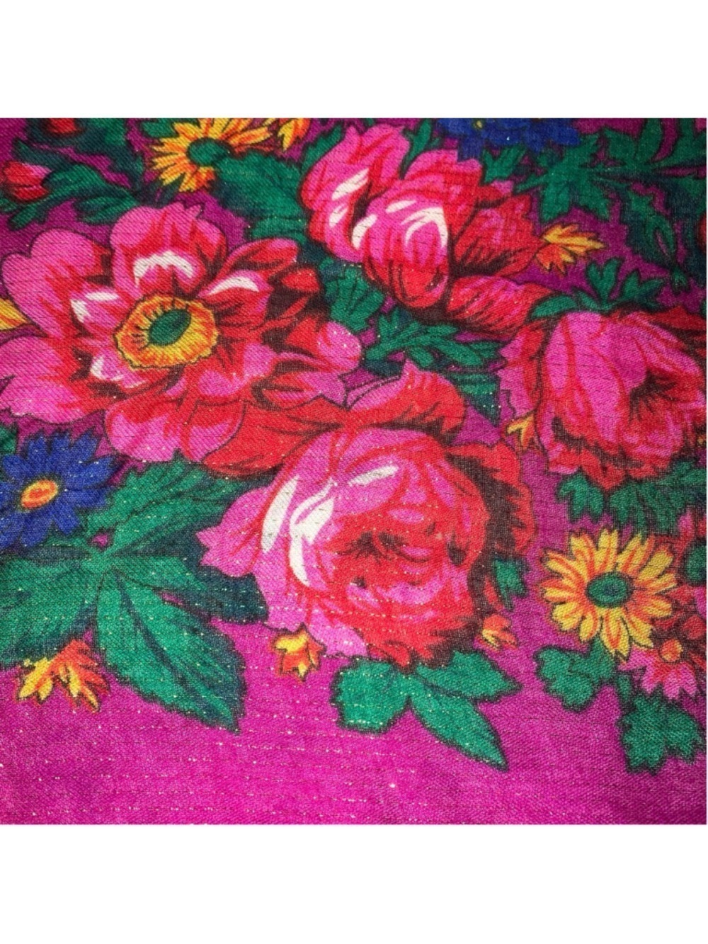 Women's Unbranded Scarf One Size Purple Floral - Picture 6 of 7